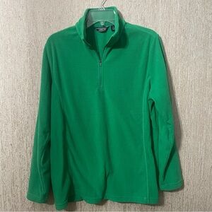 Green lands end fleece pullover